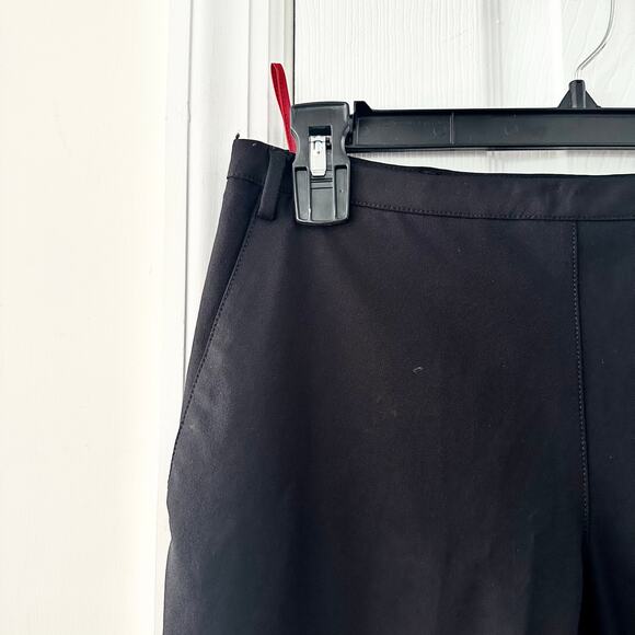 Prada Black Nylon Red Tab Mid Slim Straight Leg Dress Pants Side Zip IT 40 Women - Picture 4 of 11